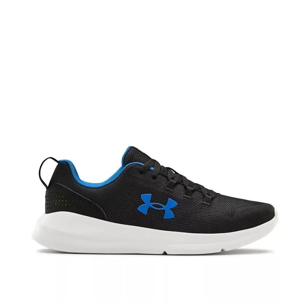 New! UNDER ARMOUR Men's Essential Sneakers Running Athletic Shoe Black Blue 10.5